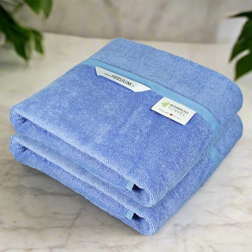 HEELIUM Bamboo Bath Towel | 3X Softer & Quick Drying | 400 GSM -140 X 70 Cm