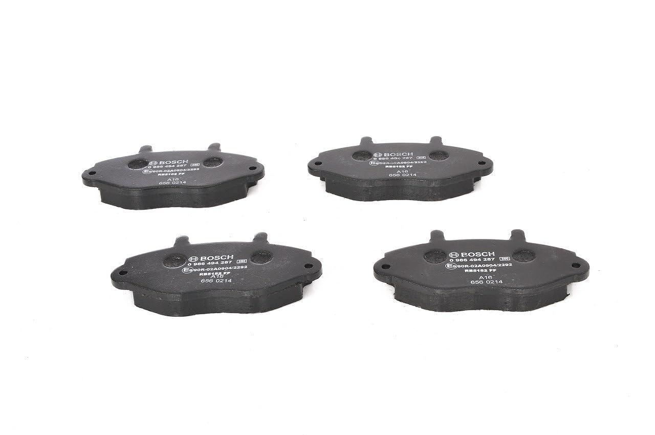 Bosch BP1199 - Pastiglie Freni Auto, Delantero - Calidad Bosch - Reducción de Ruido y Polvo - Certificación ECE-R90 - Sin Cobre - 1 Juego de 4 Pastillas