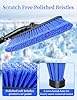 HEEYA Snow Brush for Car, Extendable Snow Brush and Ice Scraper with Foam Grip, Car Window Scraper for Snow and Ice for SUV Truck Auto Jeep RV Vehicle Windshield - Blue #2