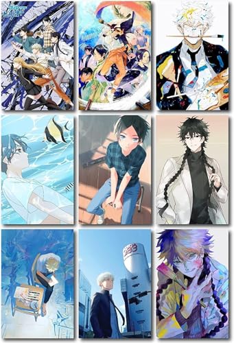 Image of ATEVON Blue Period Anime Wall Collage Kit - Pack of 18 Posters (4x6 Inches) Featuring Yatora Yaguchi, Ryuji Ayukawa, and Yotasuke Takahashi - Unframed Art Prints for Room Decor
