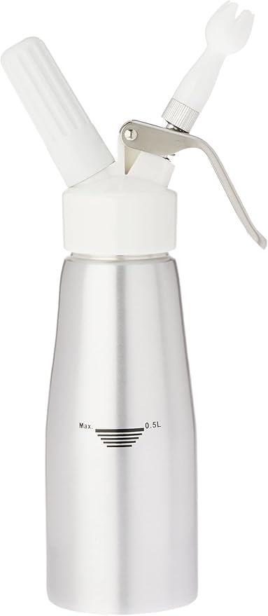 Garrafa Sifão Chantilly Creme Cream 3 Bicos, Inox, 500ml