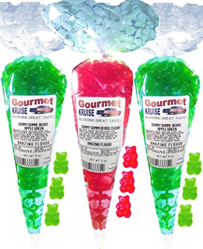Green Gummy Bears y Red Wild Cherry Gourmet Kruise 33 oz miniatura 1