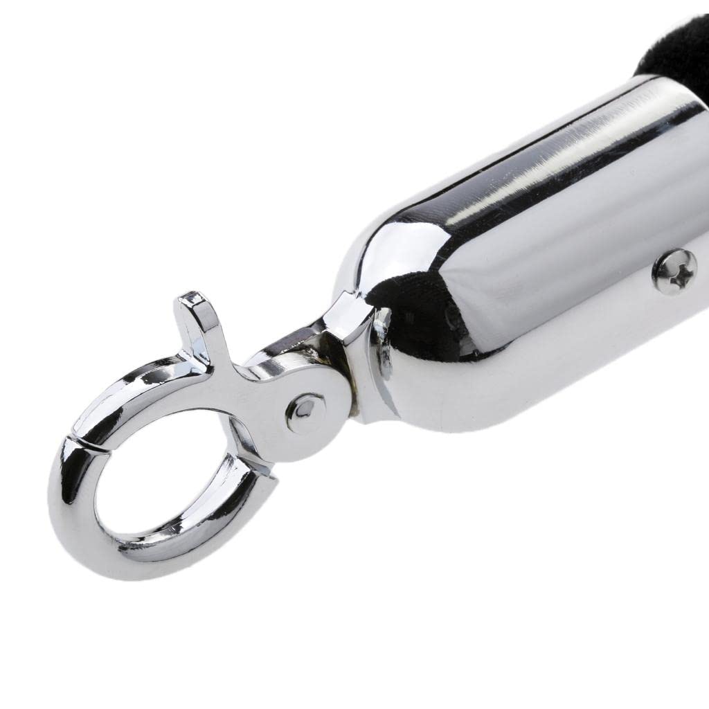 Corde de Barrière Diviseur de Files d'Attente 1.5m Corde Torsadée Cordon Séparation pour Poteaux de Guidage - Noir, 1.5m
