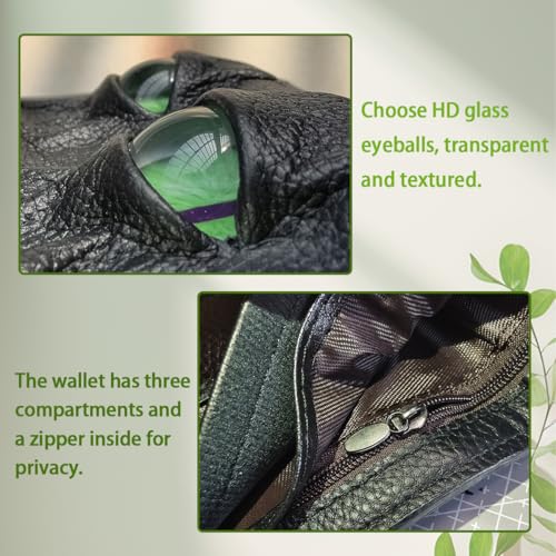 Magical Horror Demon Eyes Wallet - Men's 3D Genuine Leather Dragon Eye Wallet, Handmade, Carved Custom Personalized, Standard Size, Vegan Leather, Multicolor4