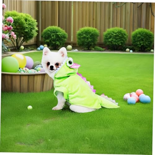 Disfraz para perro con capucha Dinosaurio divertido LALAFINA miniatura 4
