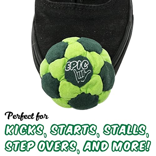 Epic Hacky Saks Classic Footbag Hacky Sack Balls for Adults and Kids Kickin Fire - Thumbnail 2
