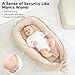 Baby Lounger - Infant Lounger Pillow for Newborn 0-24 Months, Soft, Breathable & Portable Baby Lounger Pillow for Boys & Girls, Cozy Baby Floor Seat for Home & Travel (Beige)