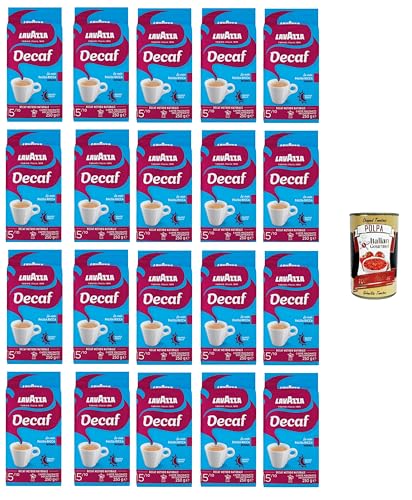 Decaf Intenso Café molido intenso descafeinado 20 x 250 g+ Italian Gourmet polpa 400g