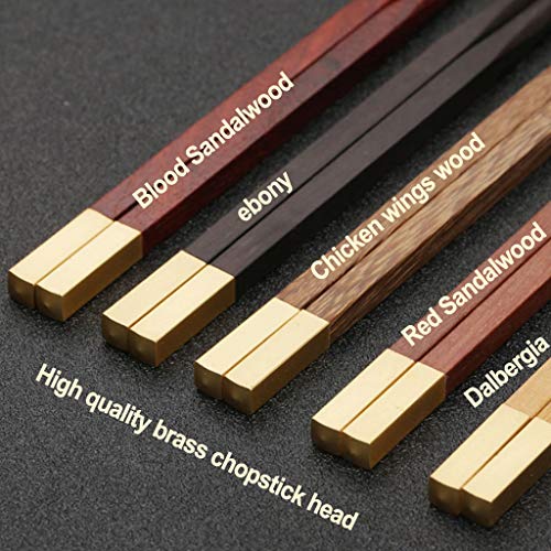 Coffret Cadeau de Baguettes réutilisables en Bois avec étui, Baguettes à Sushi jaises et Ensemble de Repose-Baguettes, Baguettes Chinoises de Luxe en Bois Naturel, Baguettes antidérapantes A
