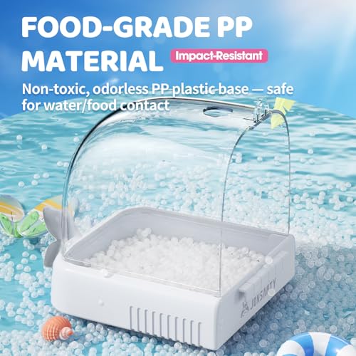 Image of 8.2 inch Hanging Bird Bath for Cage, Parrot Food Bowl, Transparent 360 View, Bird Cage Accessories, with Cleaning Bottle, for Small Medium Birds, Budgie, Parakeet, Cockatiel, Lovebird, White