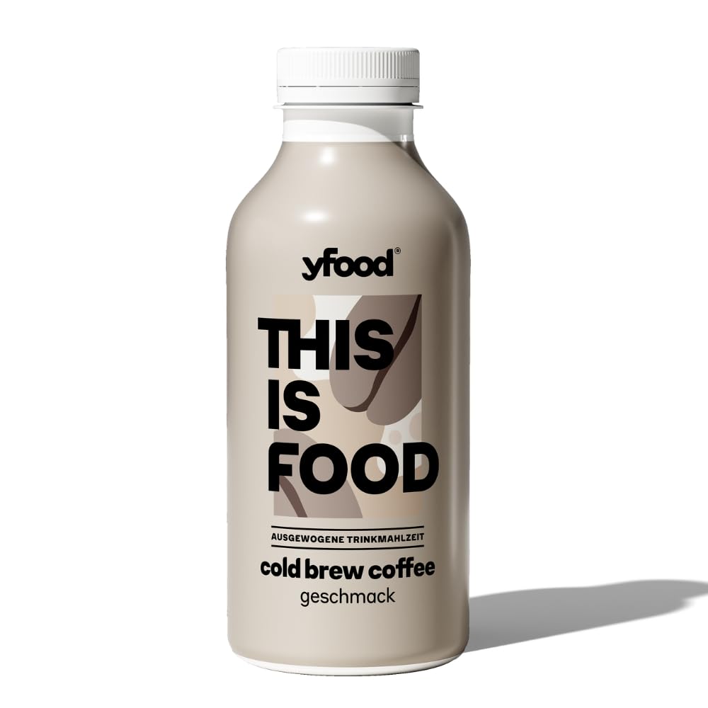 yfood Trinkmahlzeit Cold Brew Coffee, 12 x 500 ml, mit 30 g Protein pro Flasche