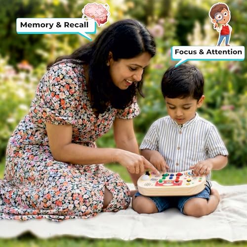 Image of Record Pod Busy Board with Sound Recording for Toddlers (2-5 Years) | Montessori Learning Toy for Speech Development | Interactive Sound & Light Toy | Alphabet, Numbers & Days Songs