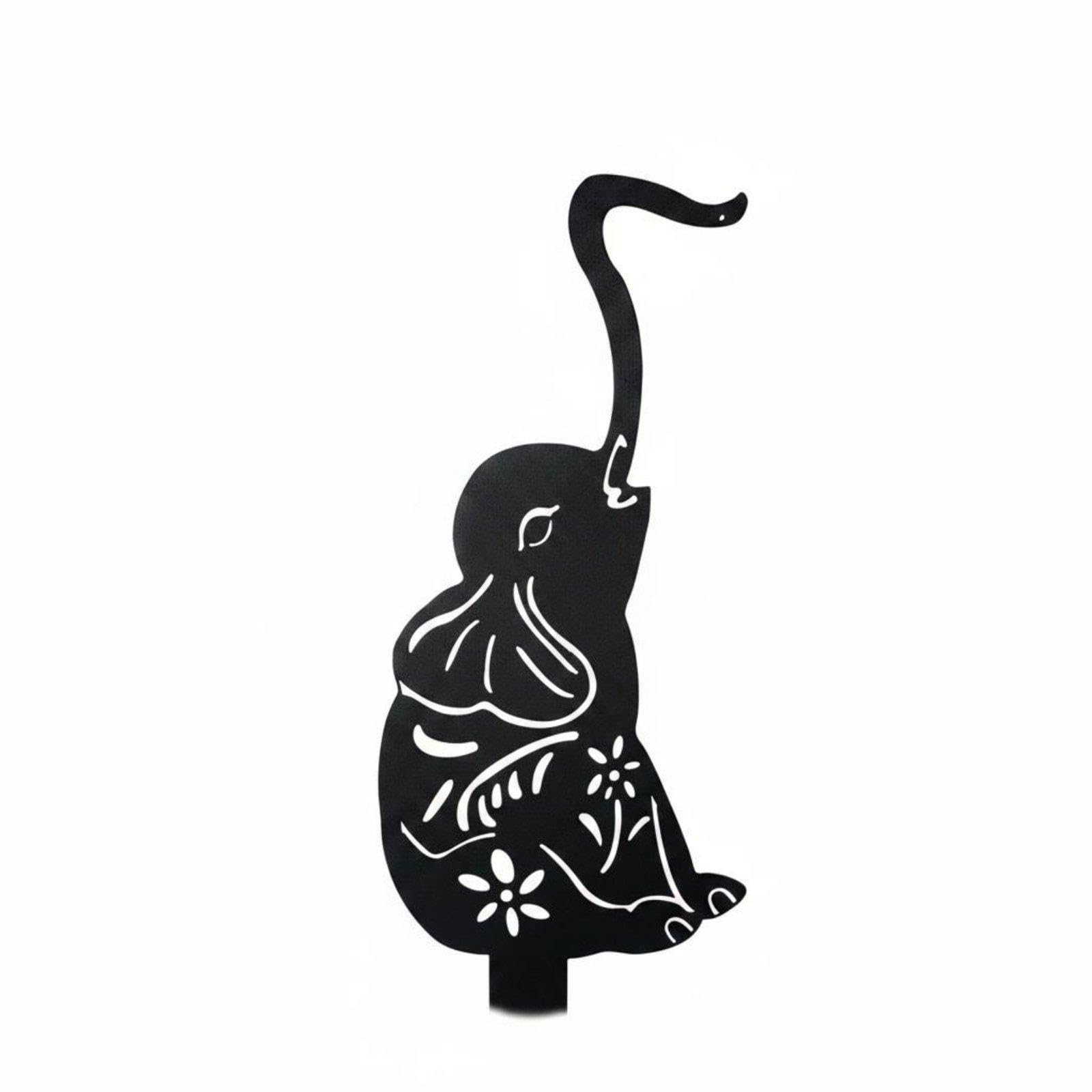 Creature Stake & Landscape Stake Unique Gift Metal Elephant Silhouette Weather-Resistant Hollow-Out Animal Yard Art for Patio|Home & Garden| Yard Garden & Outdoor Living| Garden D?cor| S-image-37