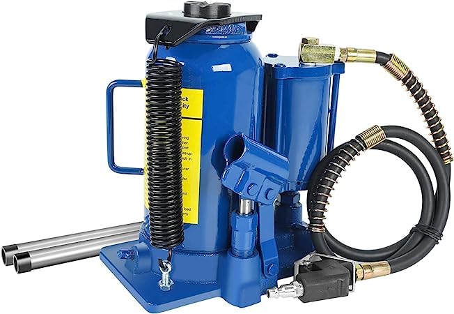 20 Ton Pneumatic Air Hydraulic Bottle Jack with Manual Hand Pump Heavy Duty Auto Truck RV Repair Automotive Lift Tools