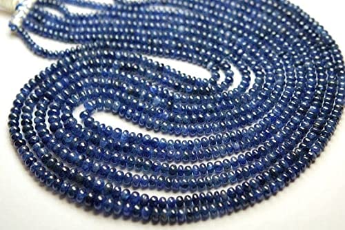 Saphir bleu naturel perles rondelles lisses LKBEADS 4mm 6mm création bijoux
