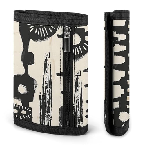 African Print Design Trifold Wallet for Men Minimalist Design Slim Wallet with Money Pocket & Multiple Card Slots Stylish Durable Wallets3