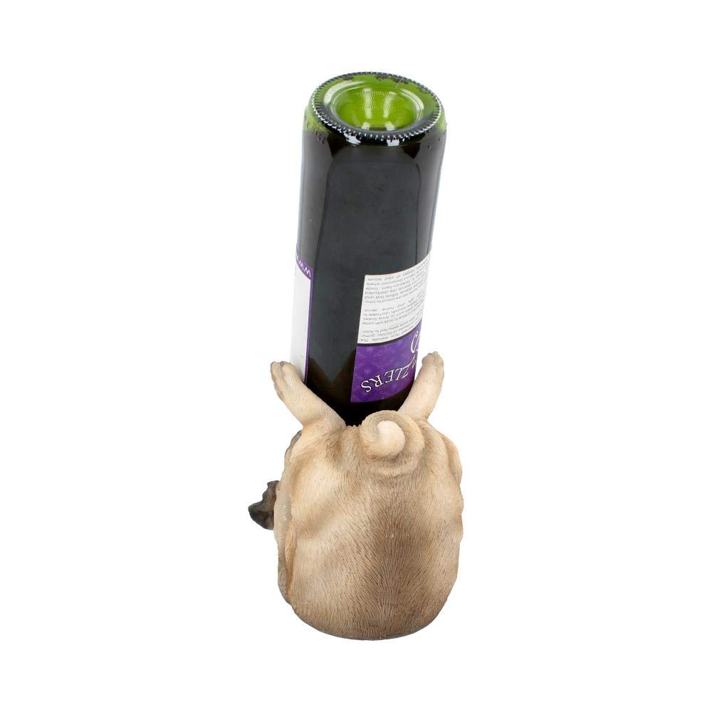 Nemesis Now Guzzlers – Portabottiglie Di Vino A Forma Di Carlino, Resina Dipinta A Mano, 21 Cm - 4