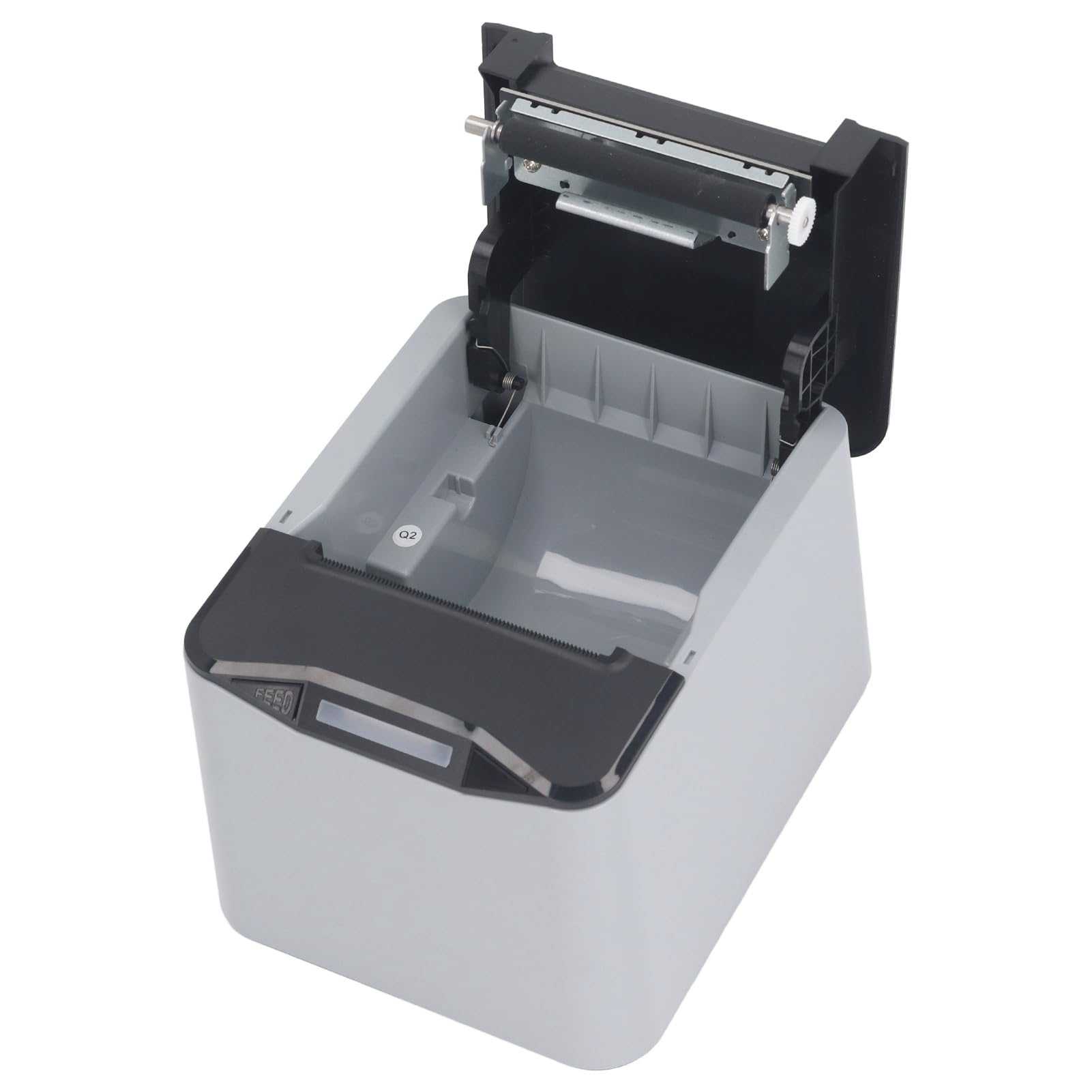 Impresora de Recibos POS de 80 Mm, Impresora Térmica de Recibos USB de 300 Mm/s con Cortador Automático y Cajón de Efectivo, Interfaz Ethernet USB, Impresora de Cocina (Enchufe