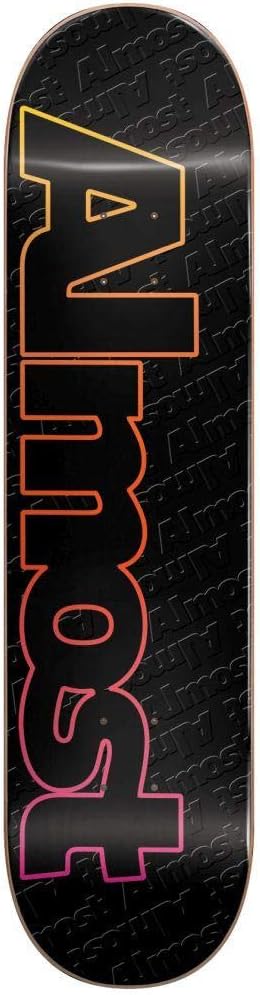 Almost Faded Outline Black Deck 8.0 x 31.6