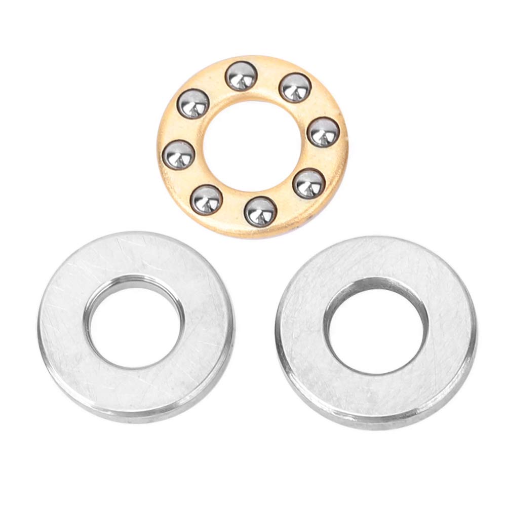 10Pcs Thrust Ball Bearings, Miniature High Precision Flat Steel Bearings Set Needle Roller Bearing for Machinery Manufacturing(F2.5-6M 2.5x6x3mm)