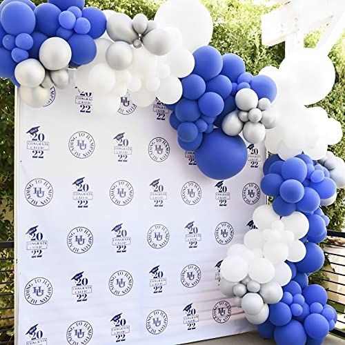 Image of Voircoloria 105pcs Royal Blue Balloons 12inch Party Balloons for Birthday Graduation Baby Shower Anniversary Nautical Party Decorations