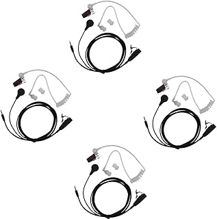 Cobra Walkie Talkie Headset,1 Pin Covert Acoustic Tube Earpiece Headsets with PTT Mic for Cobra Talkabout Walkie Talkies Two Way Radio(4 Pack)