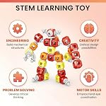 3-in-1 STEM Building Blocks Set, Robot Construction Toy for Kids, 72 PCS | 3 models to build & rebuild, screen-free brain booster, smooth ABS blocks, display with pride, fun learning gift for ages 3+
