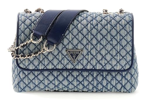 Sac GUESS Giully II denim bleu matelassé convertible à double compartiment interne