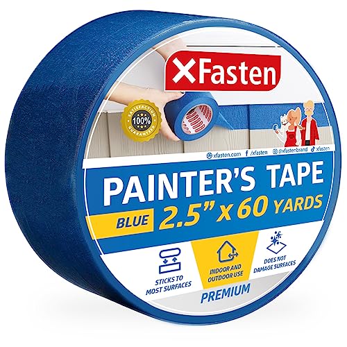 XFasten Professional Blue Painters Tape 2.5Inches X 60