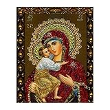 Taladro redondo completo 5D DIY diamante pintura'icono religioso' 3D bordado punto de cruz 5D decoración del hogar regalo A5 45x60cm