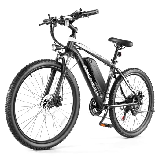 ANCHEER Electric Bike for Adults, [Peak 750W Motor] Electric Mountain Bike, 26" Sunshine Ebike, 55 Miles 20-22MPH Electric Bicycle with 48V/374Wh Battery, 7/21Speed, UL2849 Compliant