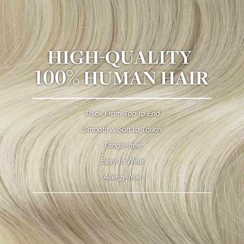 Image of GOO GOO Clip in Hair Extensions Real Human Hair Blonde Remy Extensions
