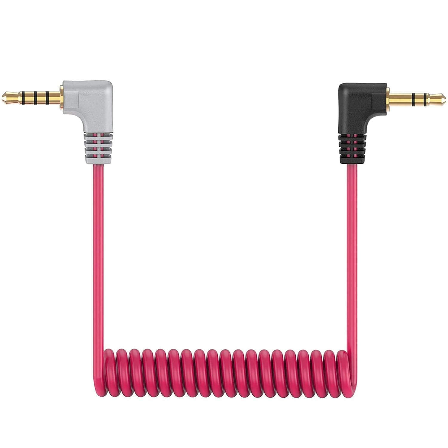 T TerselyTRS Male to TRRS Male Microphone 3.5mm Replacement Coiled Patch Cable for Rode SC7, for iOS/Android, Video Micro, VideoMic Go