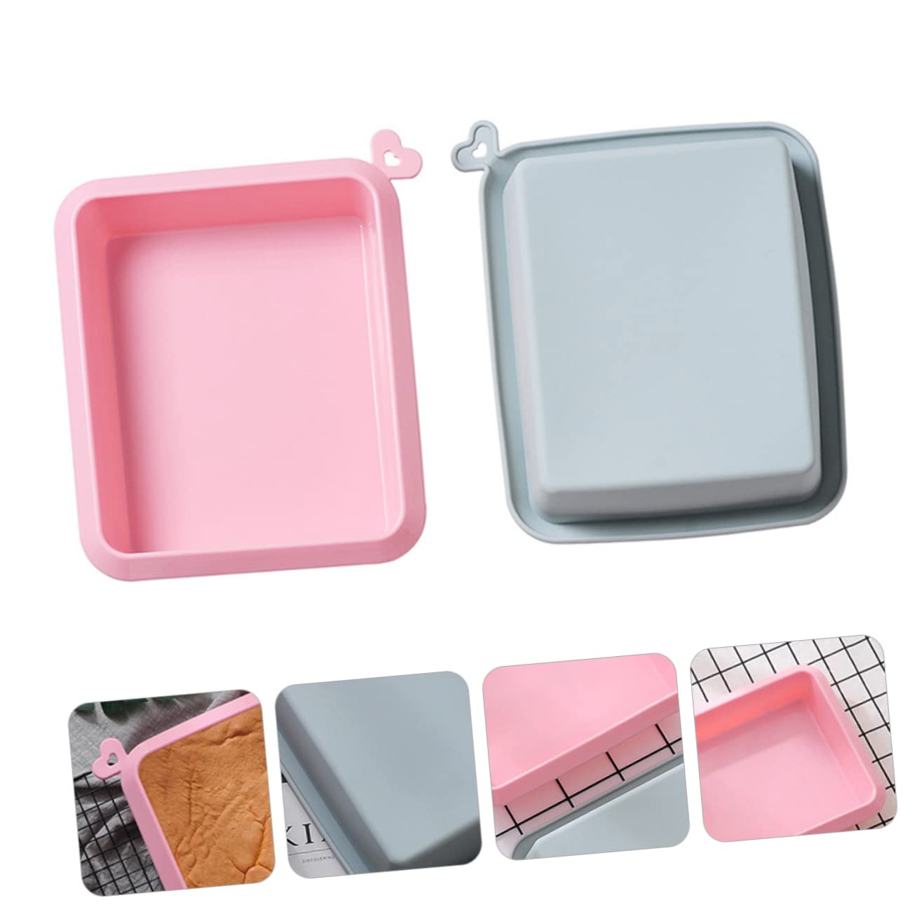 Moule À Gâteau Rectangulaire Antiadhésif En Silicone Facile À Nettoyer Idéal Pour