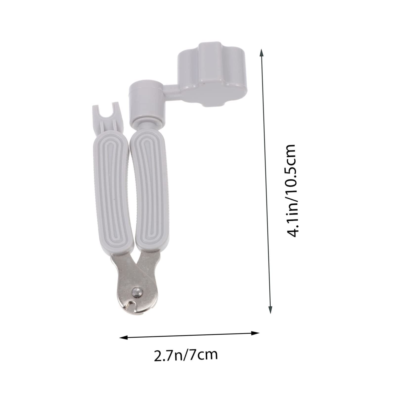 Abaodam Guitar Maintenance Set 2-pack String Winder Pin Puller Drill Adapter Replacement Light Grey
