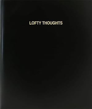 BookFactory Lofty Thoughts Log Book/Journal/Logbook - 120 Page, 8.5x11, Black Hardbound XLog-120-7CS-A-L-BlackLofty Thoughts Log Book