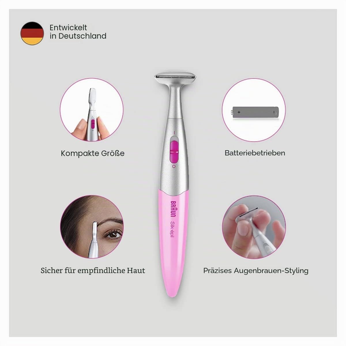 Braun Silk-épil FG1100 Präzisionstrimmer Bikinizone Rosa