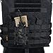 EXCELLENT ELITE SPANKER Open-Top Double Rifle Mag Pouch for M4 M14 M16 G36 AR15 Magazine with Pistol Mag Pouch(Mulcticam,Double Pouch)