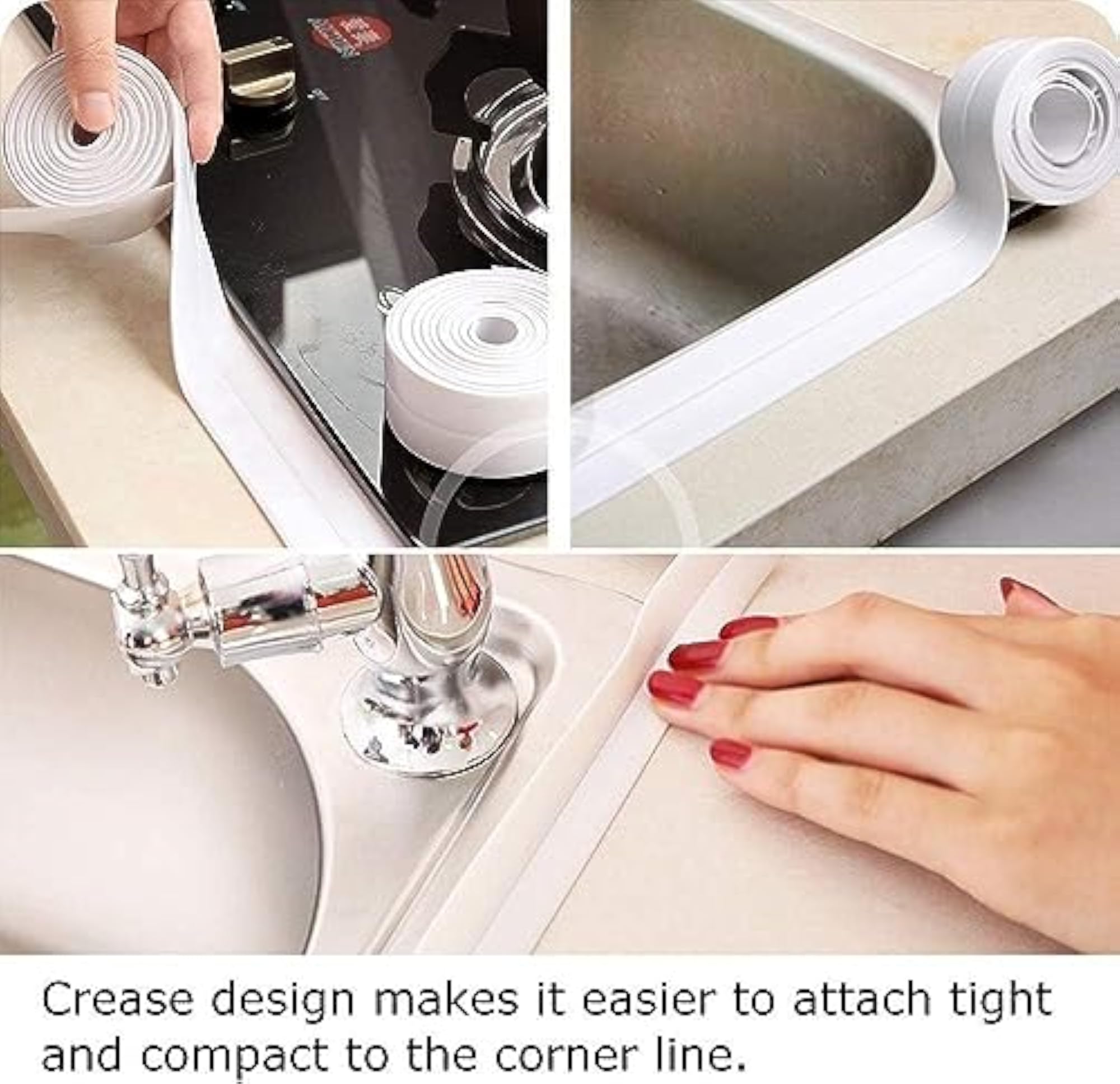 Bath Sealant Strip, Waterproof Caulk Tape for Bathroom