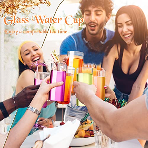 Zubebe Set Of 12 Clear Drinking Glasses 16 Oz Thin Highball Glasses Glass Cups Drinkware Elegant Bar Glassware Drink Tumblers For Juice Drinks Tumblers Milk Water Freezer Dishwasher #TOP2
