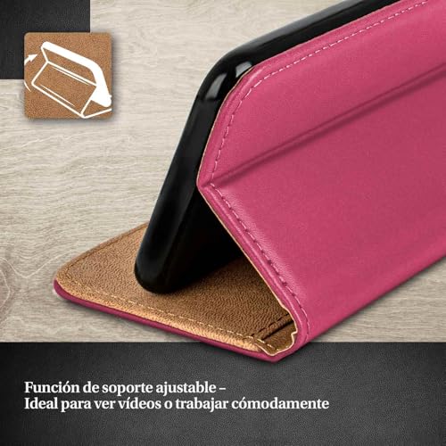 Funda libro iPhone 12 Mini con tarjetero carcasa cuero vegano protección 360 grados moex 2
