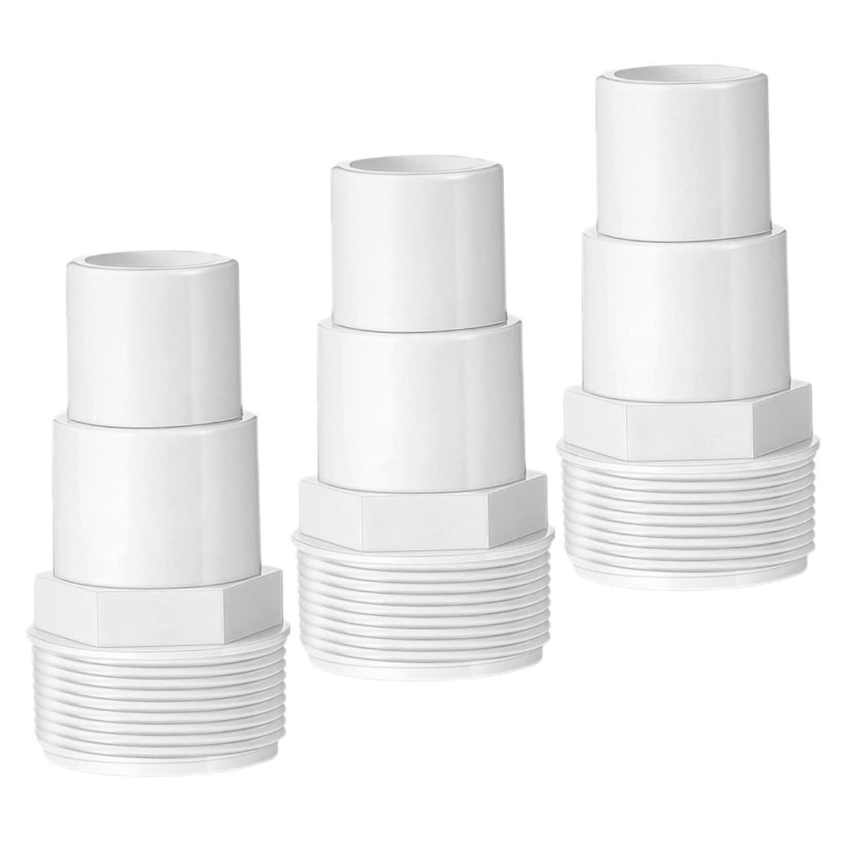 HANABASS 15pièces Adaptateur De Pompe De Piscine Plastique Connecteur Étanche pour Tuyau De Filtration De Compatible avec Systèmes De Piscine Standard