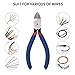 Kaisi KA05 Micro Wire Cutter 5-inch Diagonal Wire Cutting Pliers Precision Cutters Side Pliers for Cut Electronics, Wires, Jewelry, DIY and More