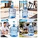 Water Bottles Dispenser Blue Manual Hand Pressure Drinking Fountain Pressure Water Press Pump