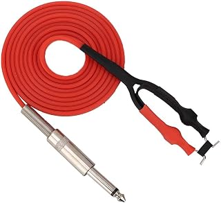 Qkiss Tattoo Clip Cord,2 ColorsTattoo Power Cable 1.8M/ 5.9ft Tattoo Machine Cables Hook Line Tattoo Accessories for Tattoo Machine Gun Power Cable Professional Clip Cord, Tattoo Kits(Red)