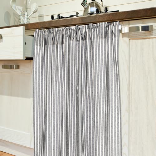 Hahafelt Cabinet Dishwasher Hidden Curtains with Telescopic Rod and Rod