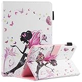 Dteck Q4784-DK-1713 Bling Diamond PU Leather Flip Stand Case with Built-in Auto Wake/Sleep for Apple iPad Mini 3/2/1 - 04 Butterfly Girl