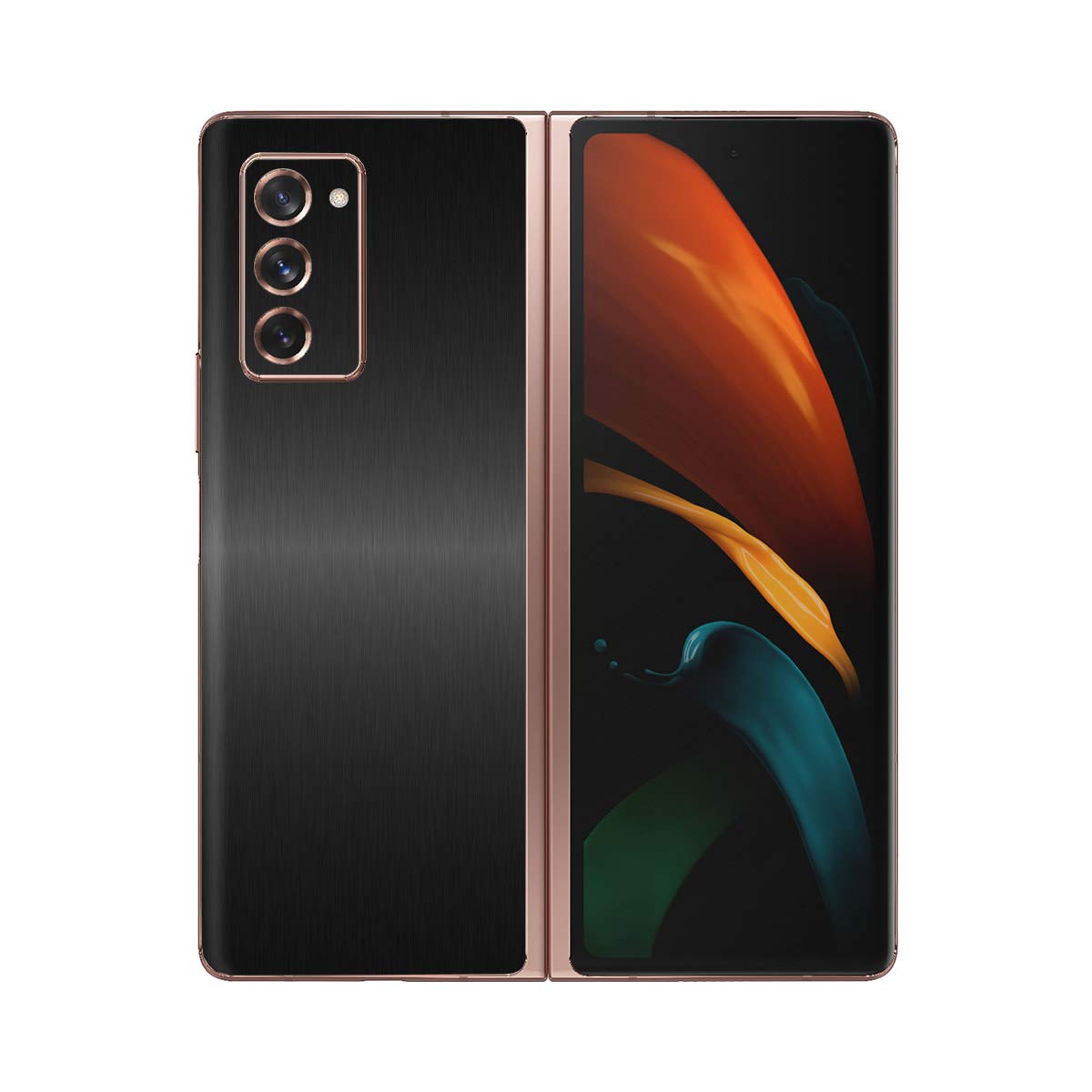 SopiGuard Sticker Skin for Galaxy Z Fold2 Precision Edge-to-Edge Rear Panel Only (3M Brushed Black)