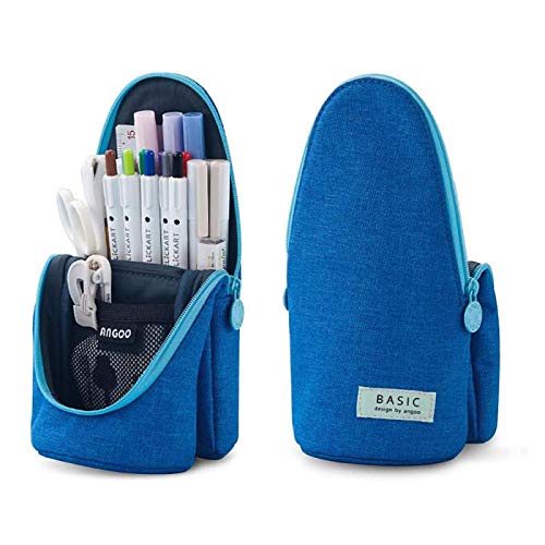 Preisvergleich Produktbild Standing Pencil Case Federmäppchen Große KapazitätMäppchen mit ReißverschlussSchlamppermäppchen TeenagerFarbe BleistiftetuiPraktische Studenten Schreibware