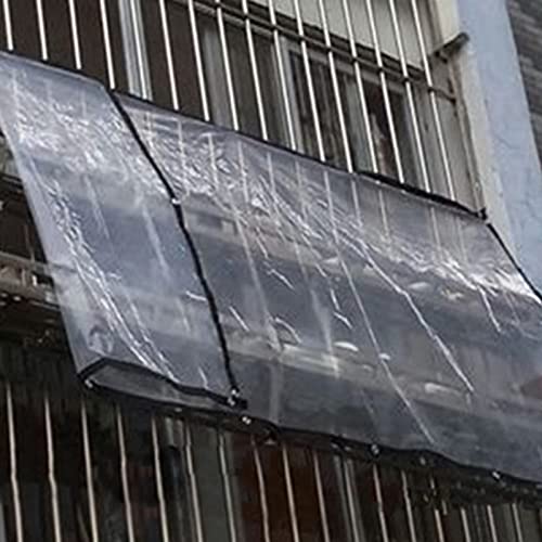 Lona impermeable transparente contra viento y lluvia en balcones 4